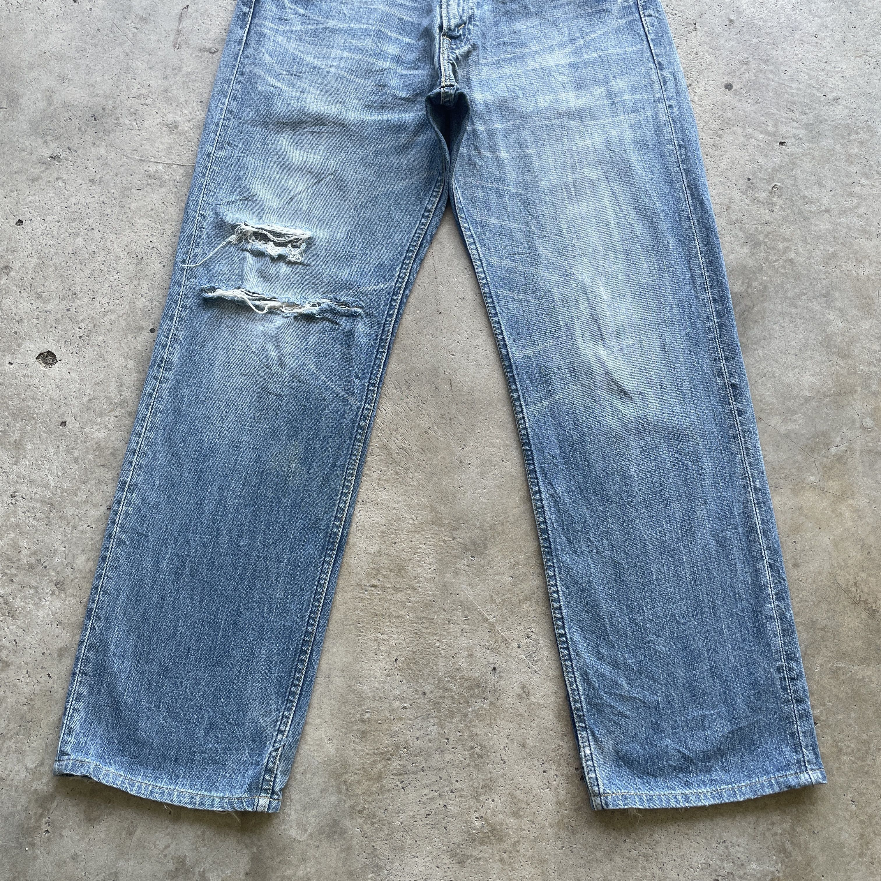 Levi's Vintage Clothing VINTAGE LEVI’S 503 DISTRESSED FADED DENIM JEANS PANTS W30 Size US 30 / EU 46 - 4 Thumbnail