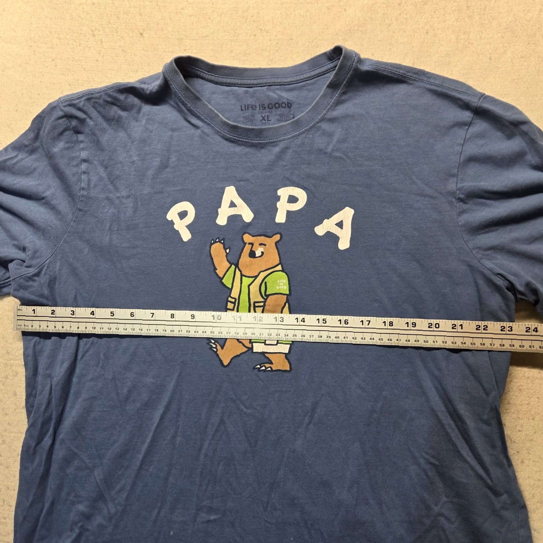 Life is Good LIFE IS GOOD T-Shirt Mens Shirt Adult XL Dad Fishing Bear Funny Logo Size US XL / EU 56 / 4 - 4 Thumbnail