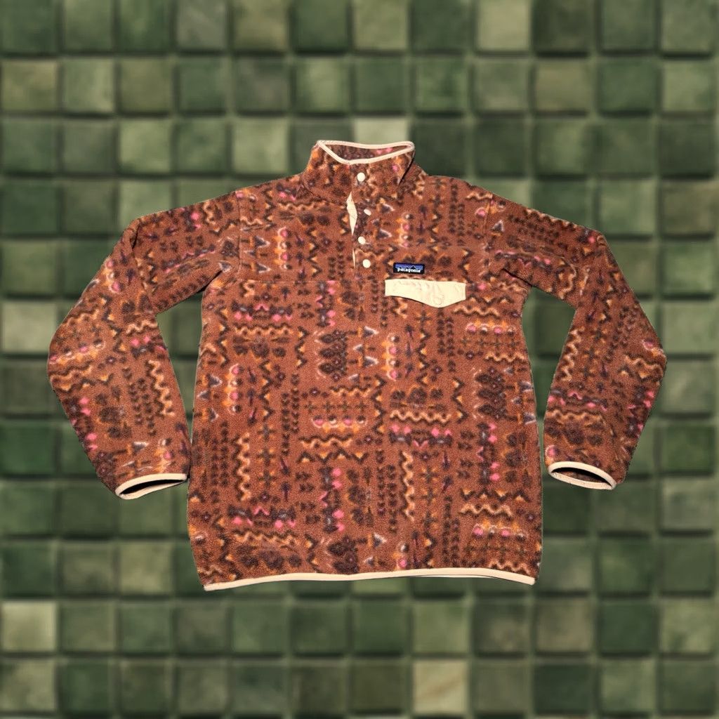 Patagonia Patagonia Synchilla Snap T Fleece Womens XS Aztec Wandering Woods **AS IS FLAWS* Size XS / US 0-2 / IT 36-38 - 1 Thumbnail
