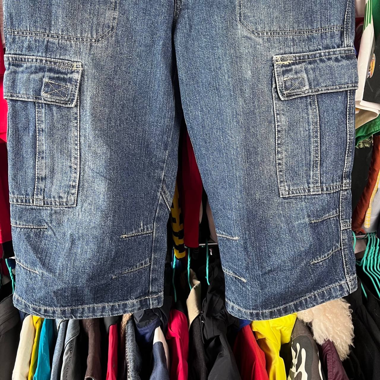 Vintage Vintage Blue Denim Rap Cargo Shorts Size M Size US 32 / EU 48 - 3 Thumbnail