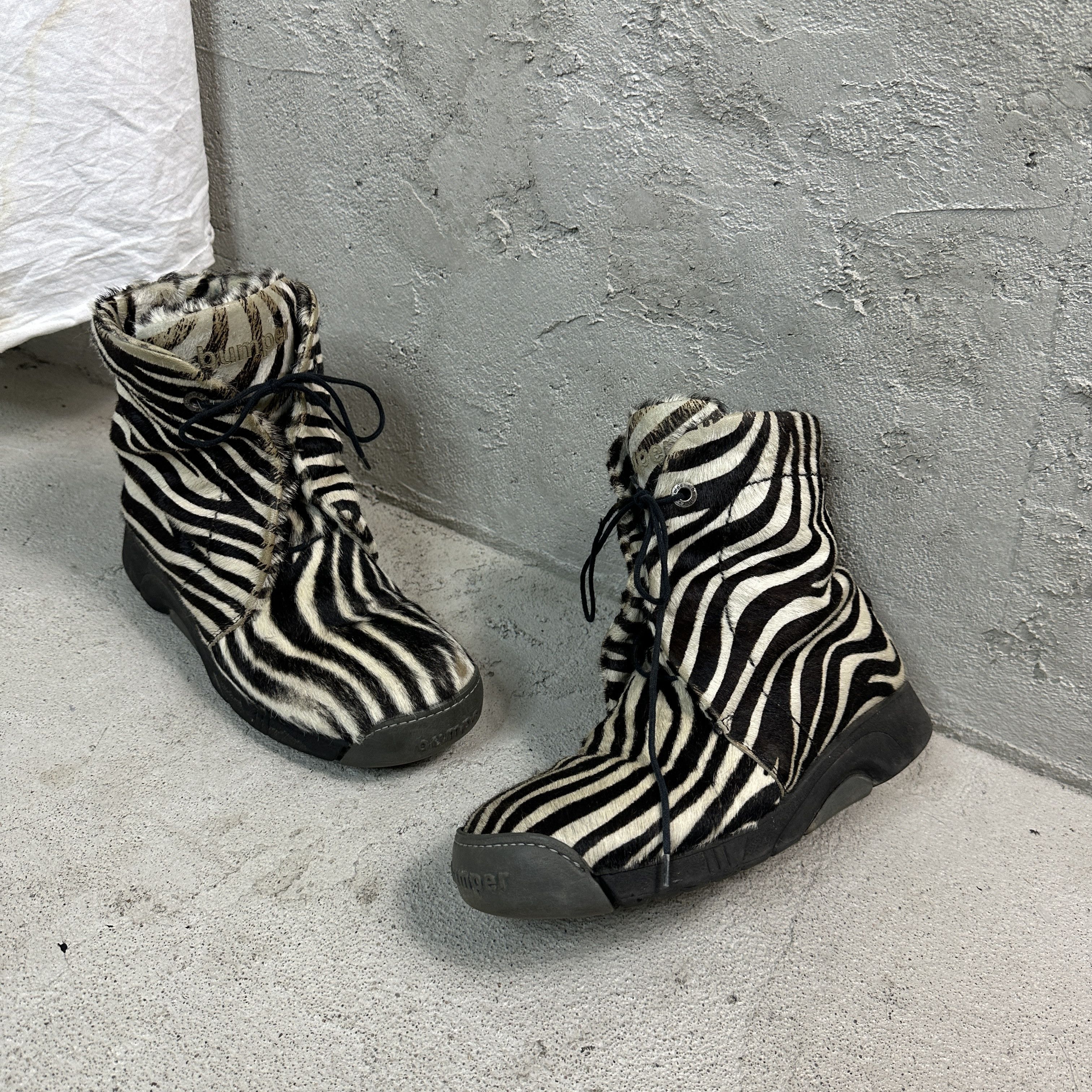 Vintage Vintage Shoes Bumper Horsehair Zebra Print Size US 8 / IT 38 - 2 Thumbnail