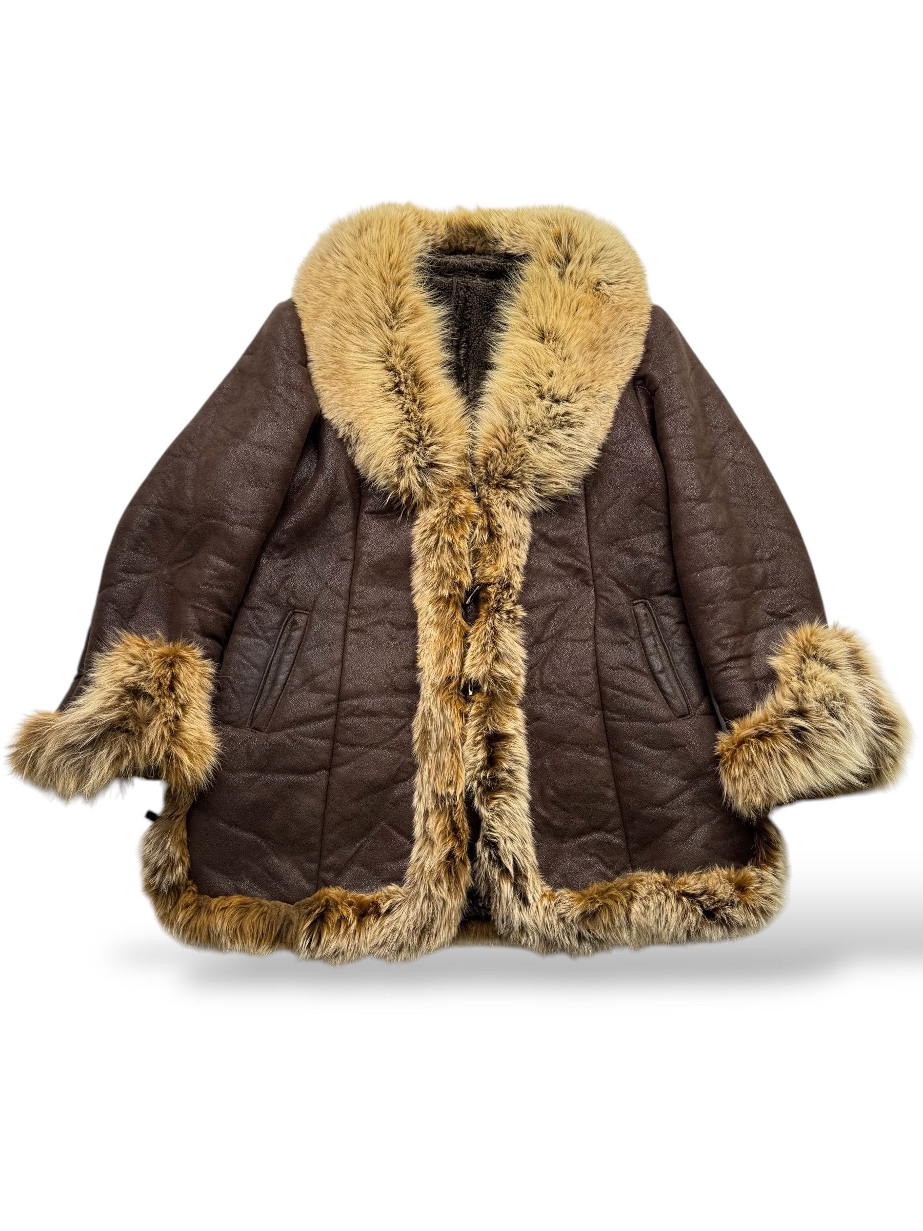 Japanese Brand Vintage Faux Sheepskin Coat W80(V9) Size M / US 6-8 / IT 42-44 - 1 Thumbnail