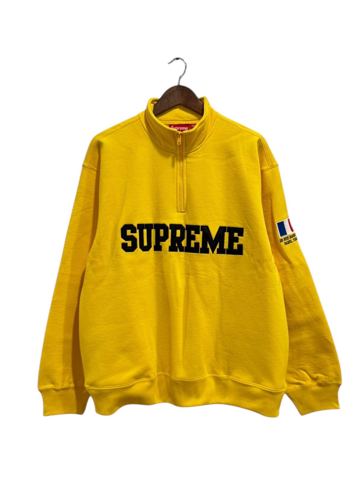 Supreme Supreme Paris Shop Flag Half Zip Pullover Yellow Size US L / EU 52-54 / 3 - 1 Thumbnail