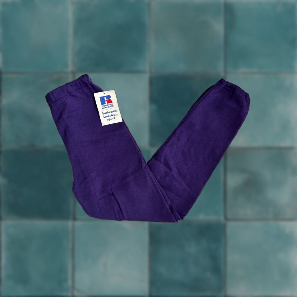 Russell Athletic VINTAGE Russell Athletic Sweatpants Mens XS Deadstock NWT 90s Made in USA Purple Sweatpants USA 1990s Men's XS Size US 27 - 1 Thumbnail