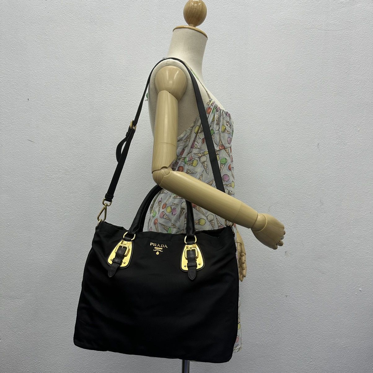Prada ‼️LASTDROP‼️ AUTHENTIC PRADA TESSUTO CALF TOTE WITH LONG STRAP Size ONE SIZE - 22 Thumbnail