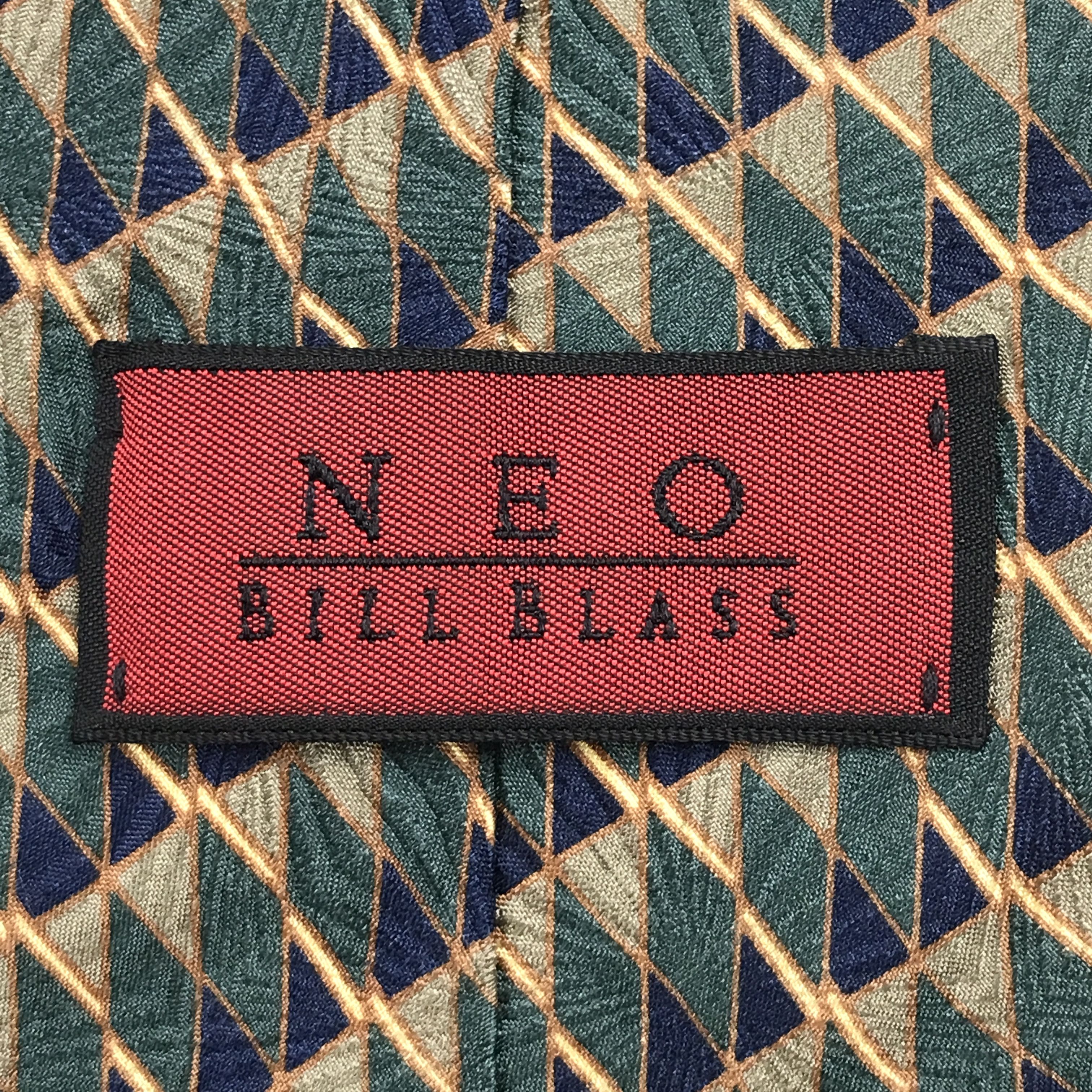Designer × Vintage Vintage Neo Bill Blass Silk Necktie Size ONE SIZE - 8 Thumbnail