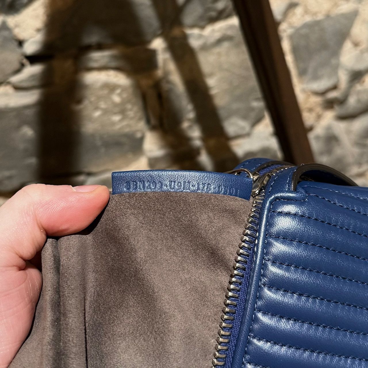 Fendi Fendi Navy Blue Leather DotCom Small Chain Bag W/ Bug Charm Size ONE SIZE - 13 Thumbnail