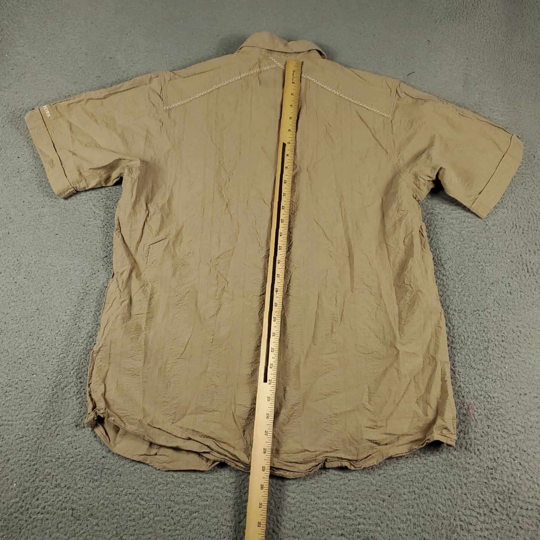 Hard Rock Cafe Hard Rock Cafe Shirt Mens XL Beige Short Sleeve Button Up Casual Cotton Mens Size US XL / EU 56 / 4 - 3 Thumbnail