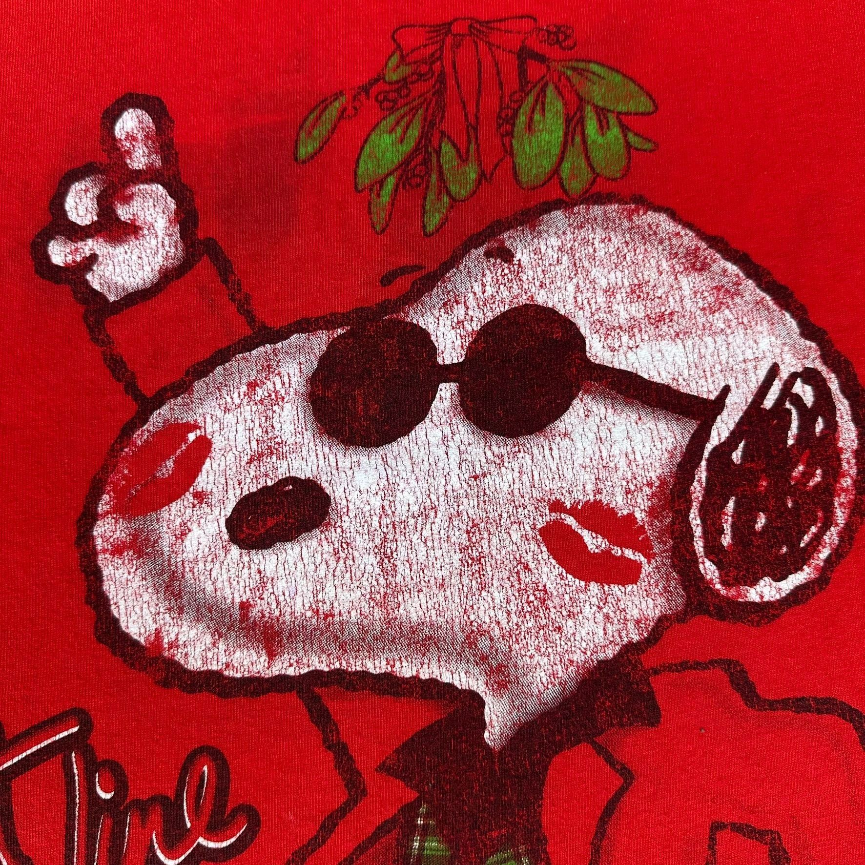 Peanuts Vintage Y2K Peanuts Snoopy Joe Cool T-Shirt Christmas Red XL Size US XL / EU 56 / 4 - 4 Thumbnail