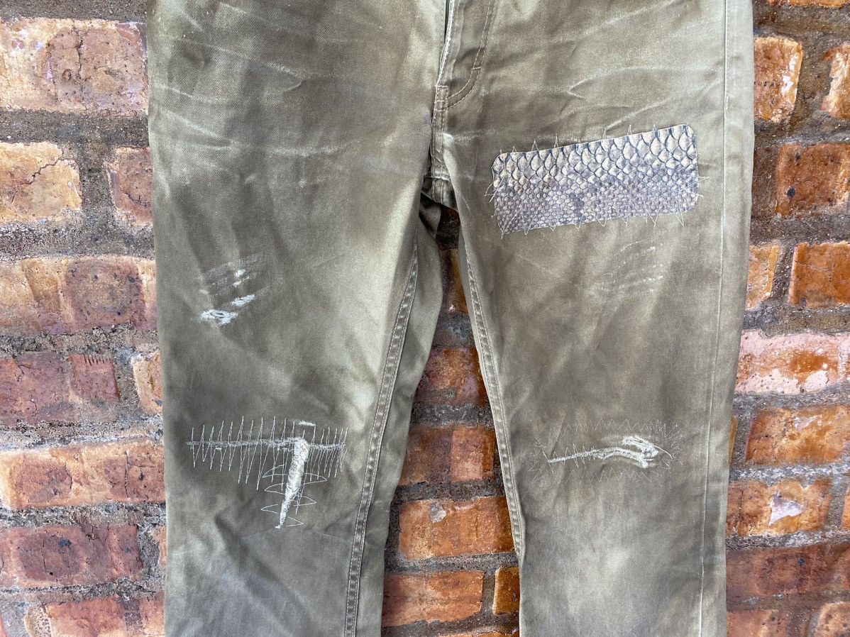 Isamu Katayama Backlash Isamu Katayama Backlash Rusty Leather trim Flare Pants Size US 29 - 4 Thumbnail