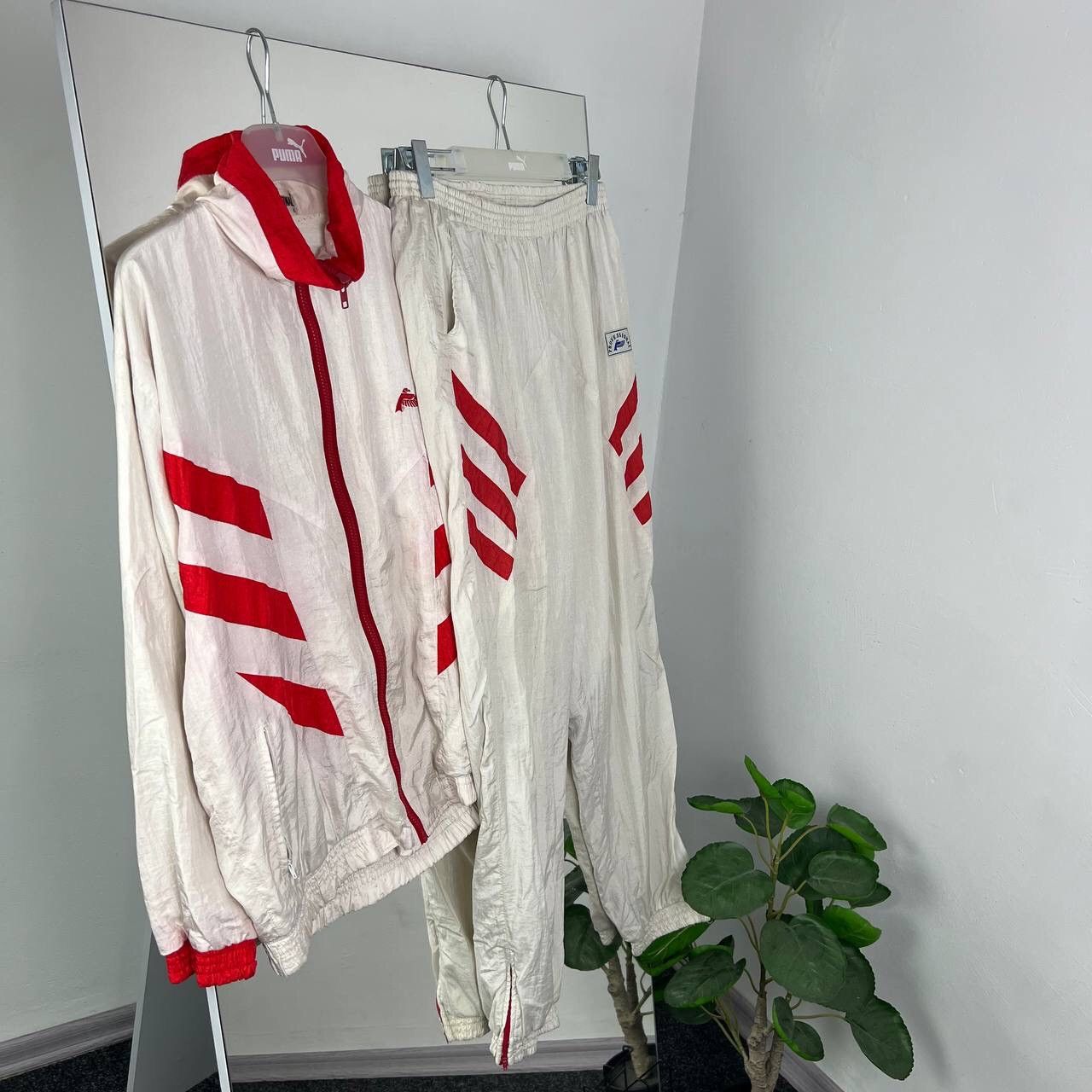 Vintage Retro Track Nylon Suit Vintage Baggy Sweatpants Light Jacket Size US 34 / EU 50 - 1 Thumbnail