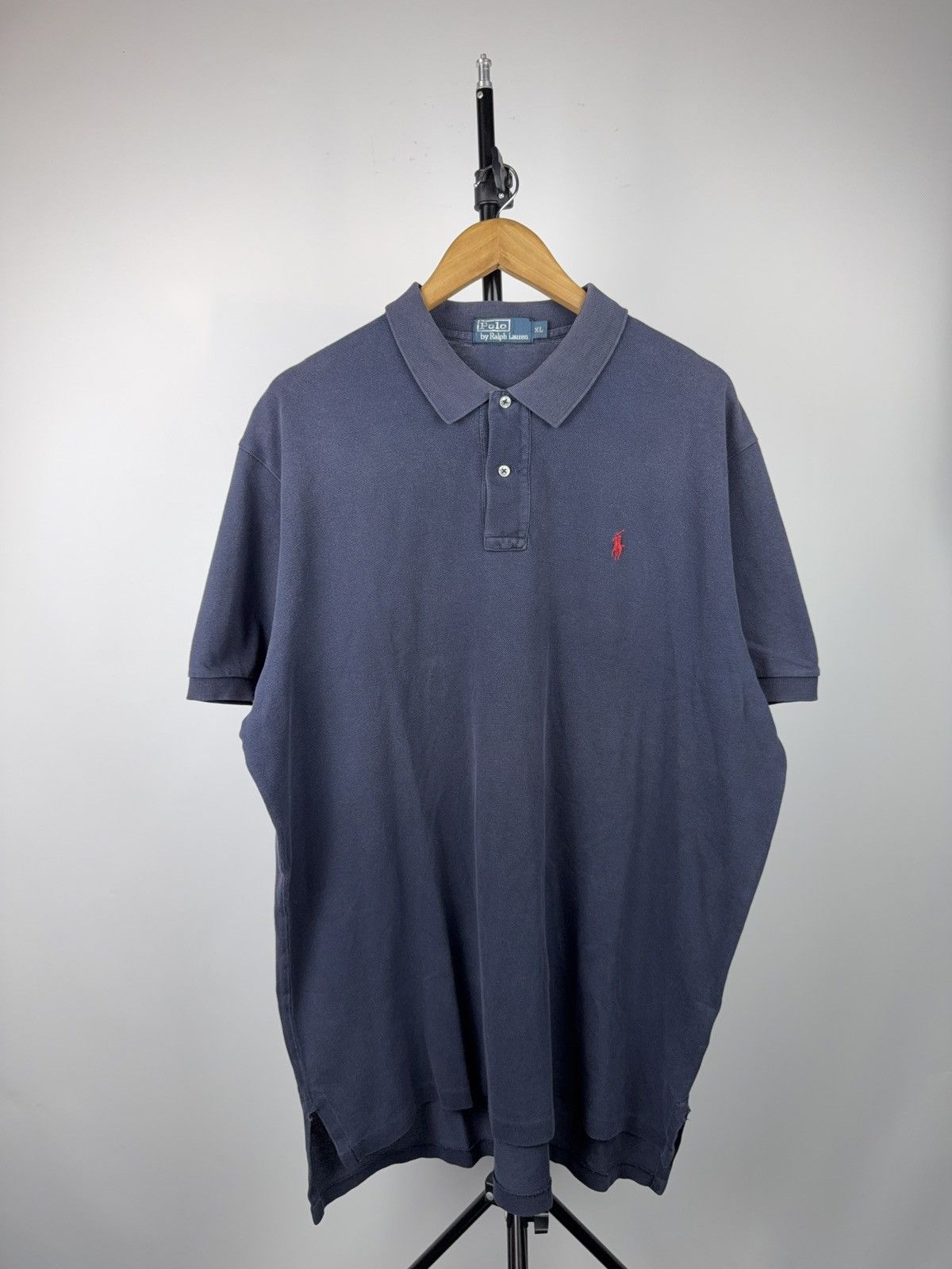 Polo Ralph Lauren Vintage 90s Polo Ralph Lauren #9 Big Pony Faded Polo Shirt Size US L / EU 52-54 / 3 - 1 Thumbnail