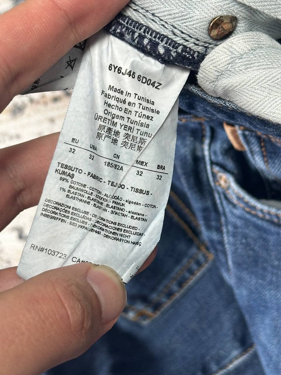Armani Vintage Armani Jeans Blue Slim Grunge Pants Size US 32 / EU 48 - 9 Thumbnail