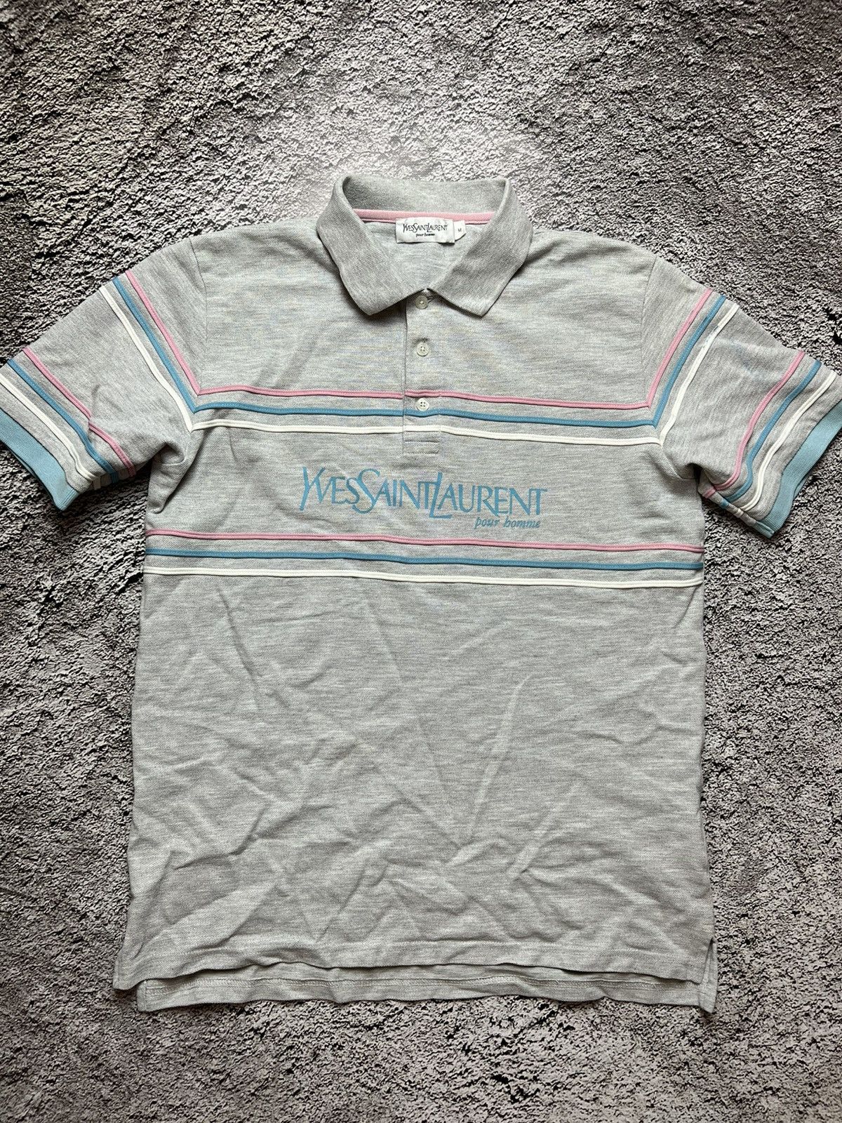 Yves Saint Laurent Yves saint laurent YSL big logo vintage polo shirt Size US M / EU 48-50 / 2 - 2 Thumbnail