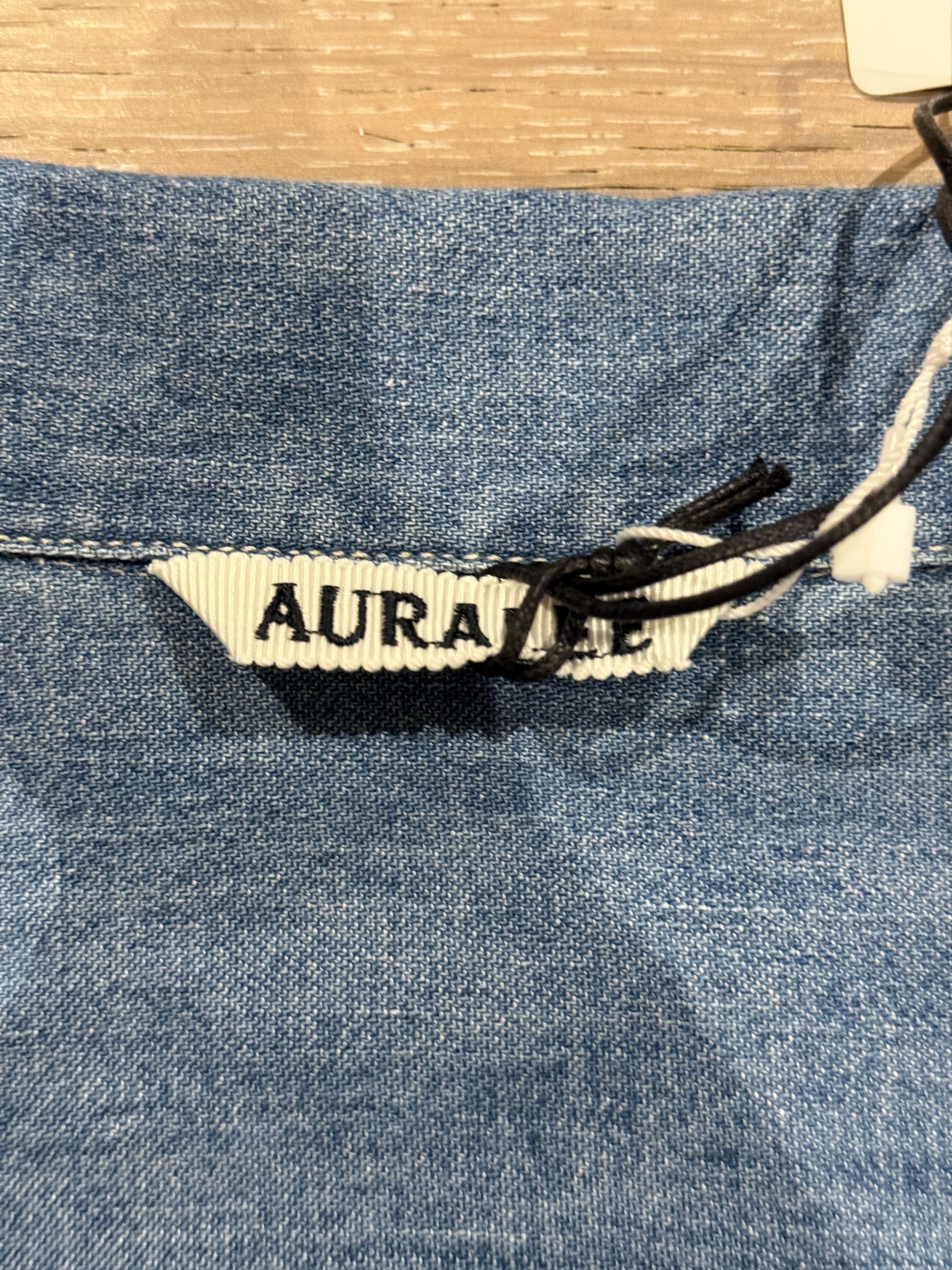 Auralee 💚 Auralee Selvedge Super Light Denim Half Sleeved Shirt NEW Size US XXL / EU 58 / 5 - 8 Thumbnail