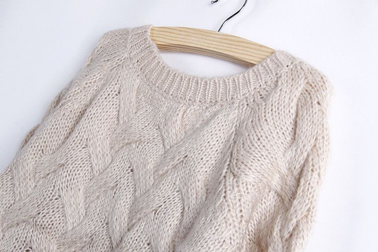Japanese Brand O neck knitted women long sleeve sweater Size ONE SIZE - 1 Thumbnail