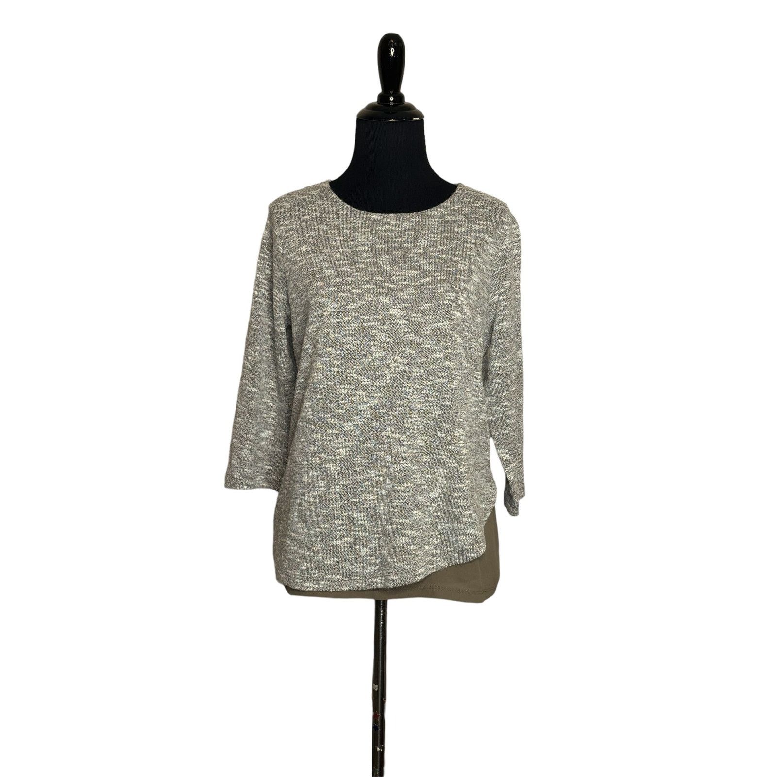 Chicos Chico’s heather 3/4 sleeves sweater size 0 - small Size S / US 4 / IT 40 - 6 Thumbnail