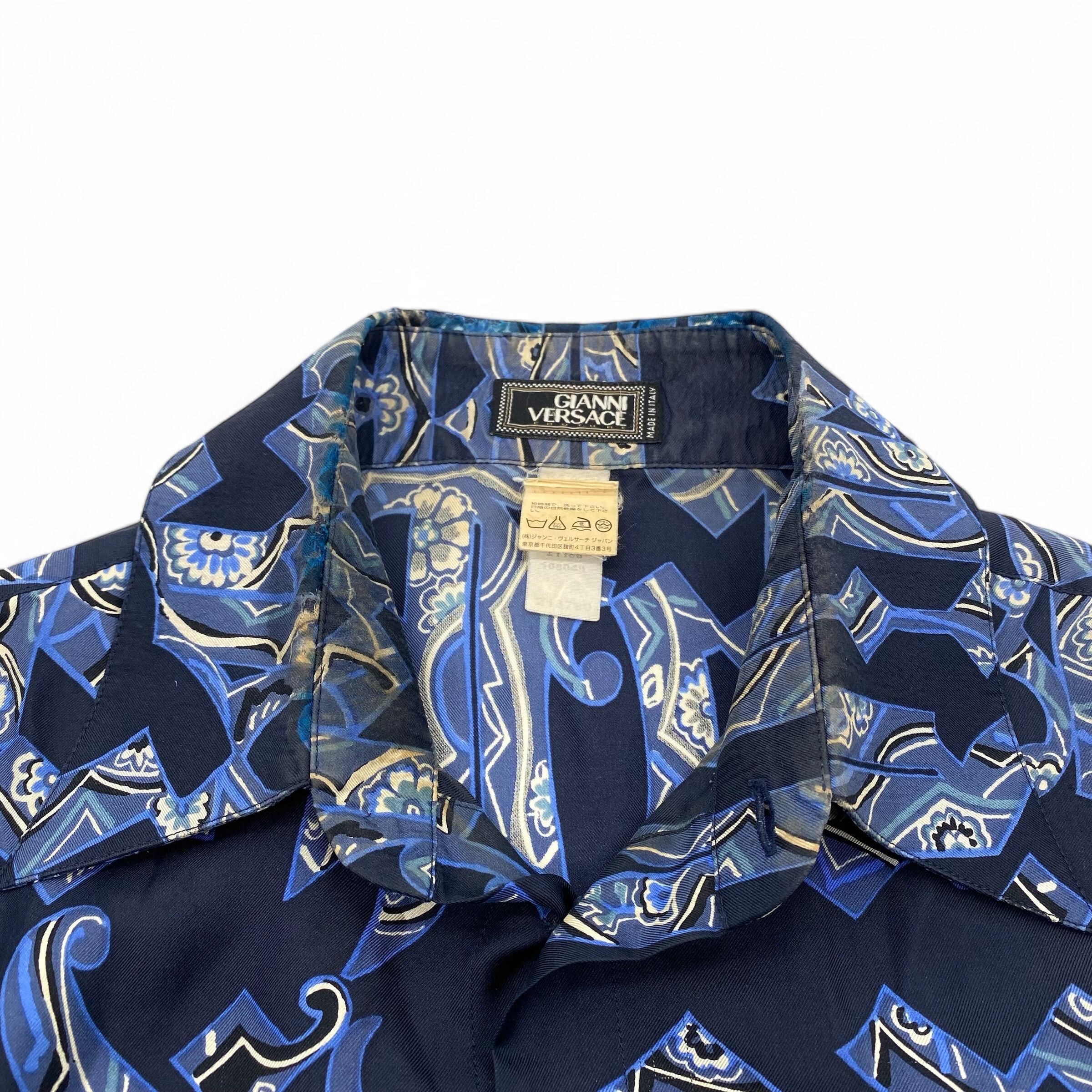 Versace Versace Long Sleeve Open Collar Aloha Shirt Size 48 Size XL / US 12-14 / IT 48-50 - 3 Thumbnail