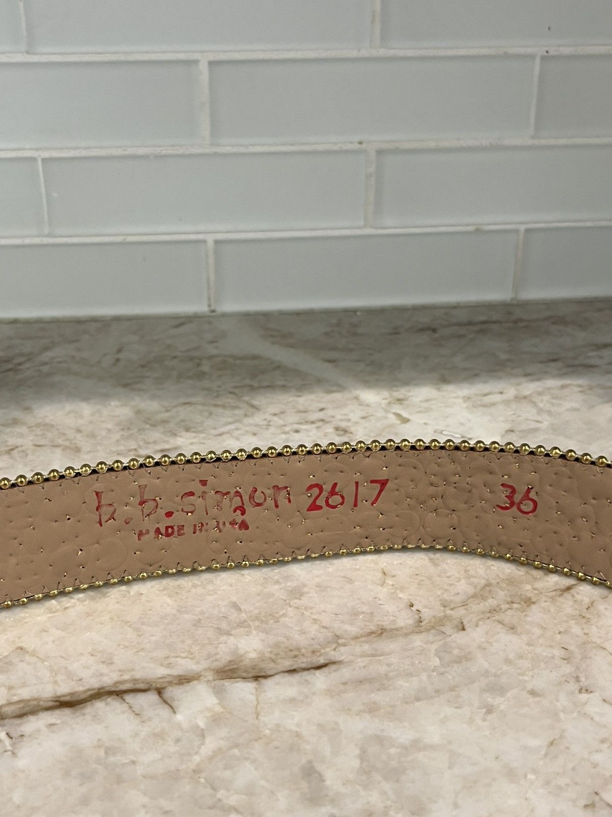 B.B. Simon Bb Simon Belt Size 36 - 3 Thumbnail