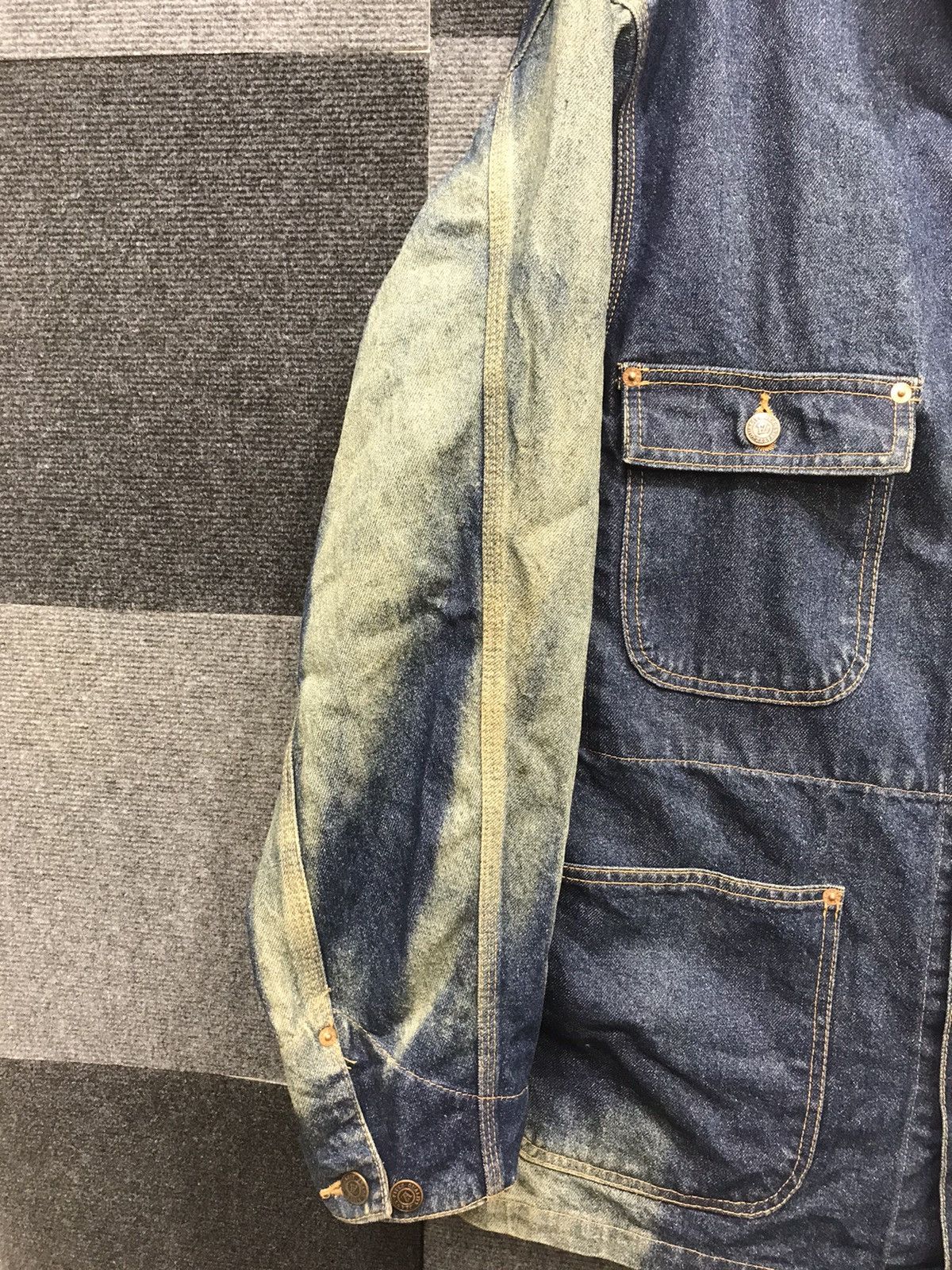 Japanese Brand FITTZ Sunfaded Denim Chore Jacket Size US M / EU 48-50 / 2 - 6 Thumbnail