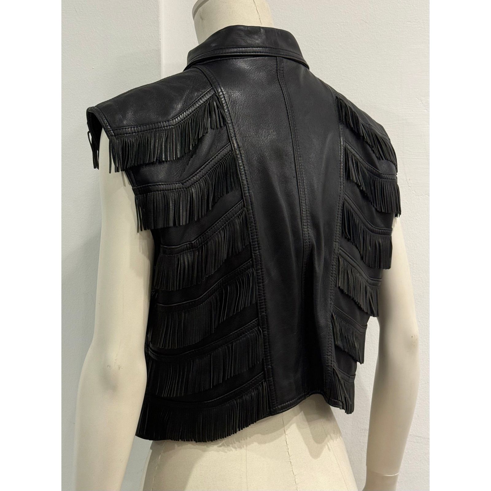 Versace A/W1992 Gianni Versace bondage fringe leather vest Size M / US 6-8 / IT 42-44 - 14 Thumbnail