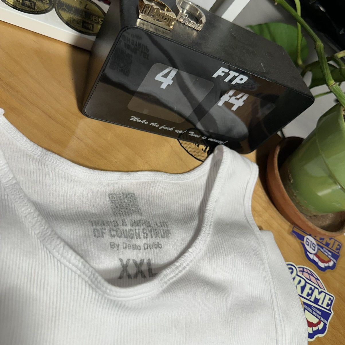 Awful Lot of Cough Syrup Awful lot of cough syrup wifebeater ( 1 white tank top) Size US XXL / EU 58 / 5 - 3 Thumbnail