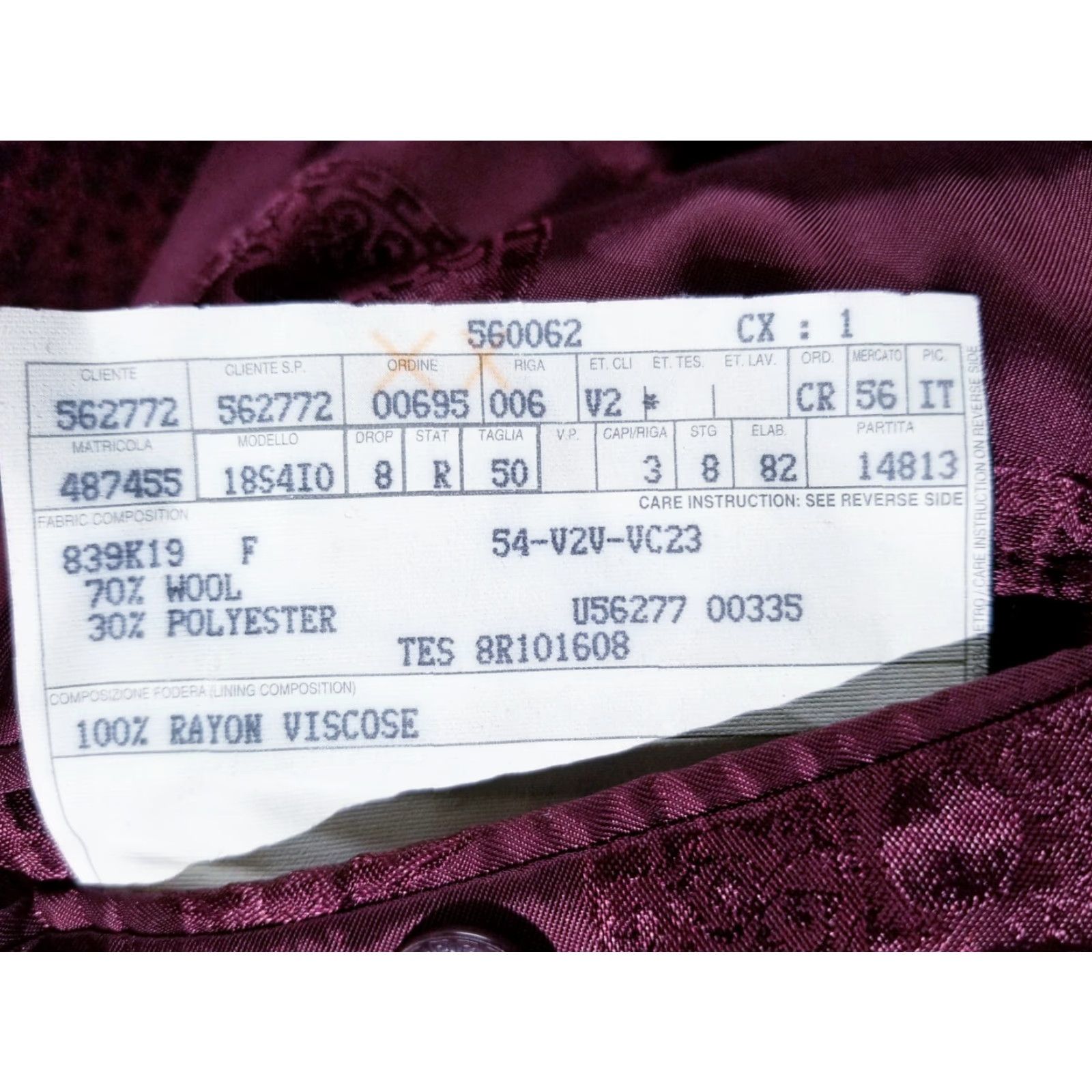Versace VINTAGE Versace Sport Coat Blazer 40R Men Wool Tweed Red Black Python Print Notch Lapel 4-Button Four-Button Double-Vented Regular Size 40R - 6 Thumbnail