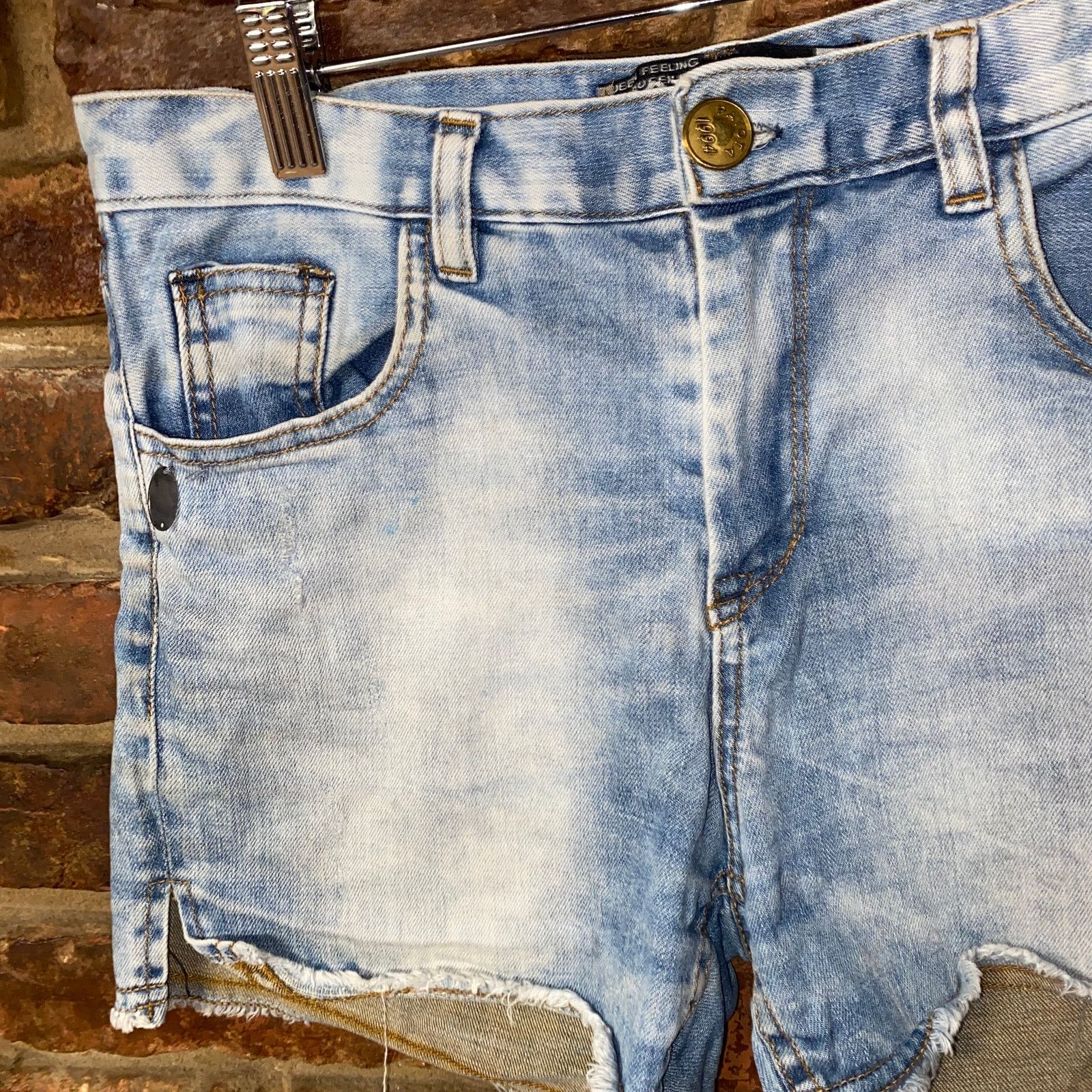 Other Payota Acid Wash Blue Denim Cut-Off Jean Shorts Size 0 Size 25" / US 0 / IT 36 - 3 Thumbnail