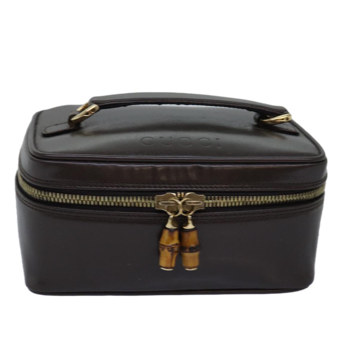 Gucci Vanity Brown Leather Clutch Bag (Pre-Owned) Size ONE SIZE - 1 Thumbnail