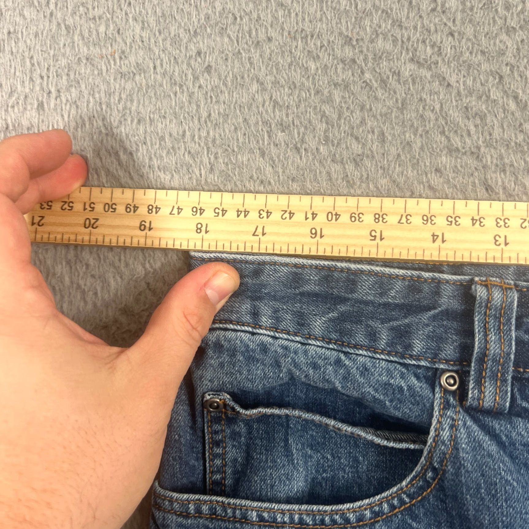 Duluth Trading Company DULUTH Trading Jeans Men 36x34 Mid Rise Straight Leg 5-Pocket Denim Blue American Casual Size US 36 / EU 52 - 5 Thumbnail