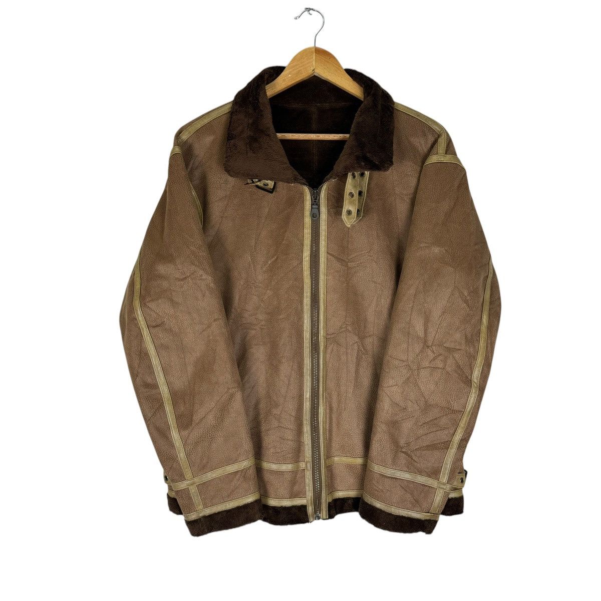 Japanese Brand × Tultex × Vintage ☀️TULTEX OUTDOOR B3 SYNTHETIC LEATHER JACKET Size US L / EU 52-54 / 3 - 5 Thumbnail
