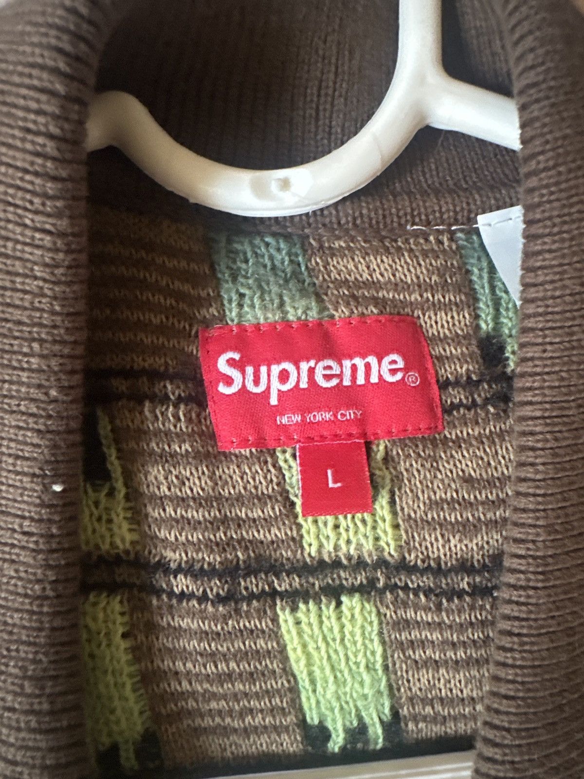 Supreme Supreme Gradient Grid Zip Up Polo Brown Size L Size US L / EU 52-54 / 3 - 5 Thumbnail