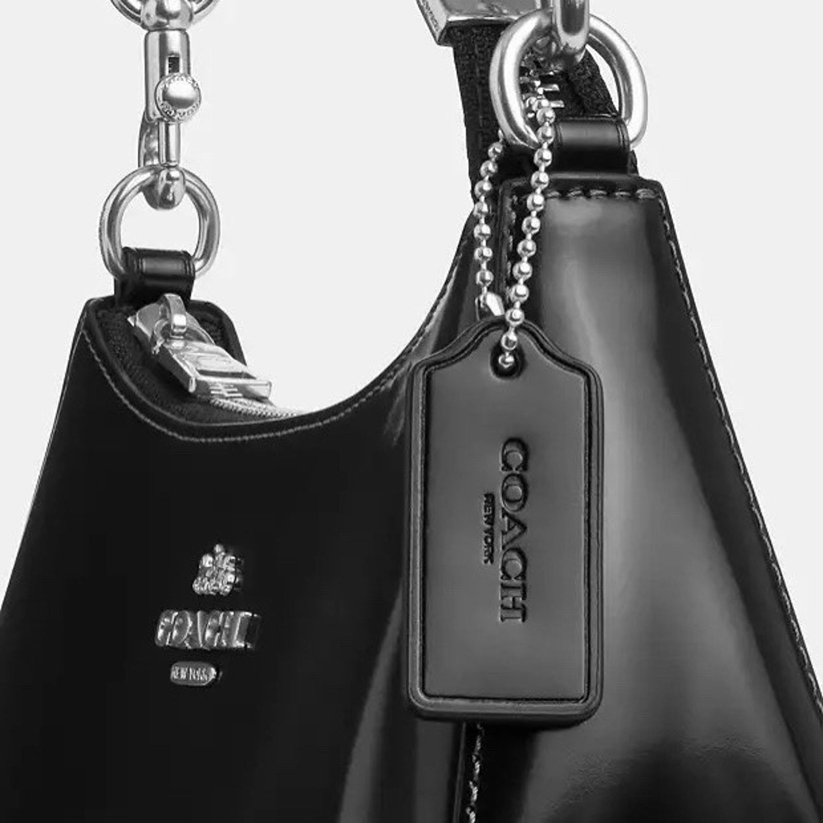 Coach NWT Coach Teri Shoulder Bag Crossbody Leather Black CV938 Size ONE SIZE - 14 Thumbnail