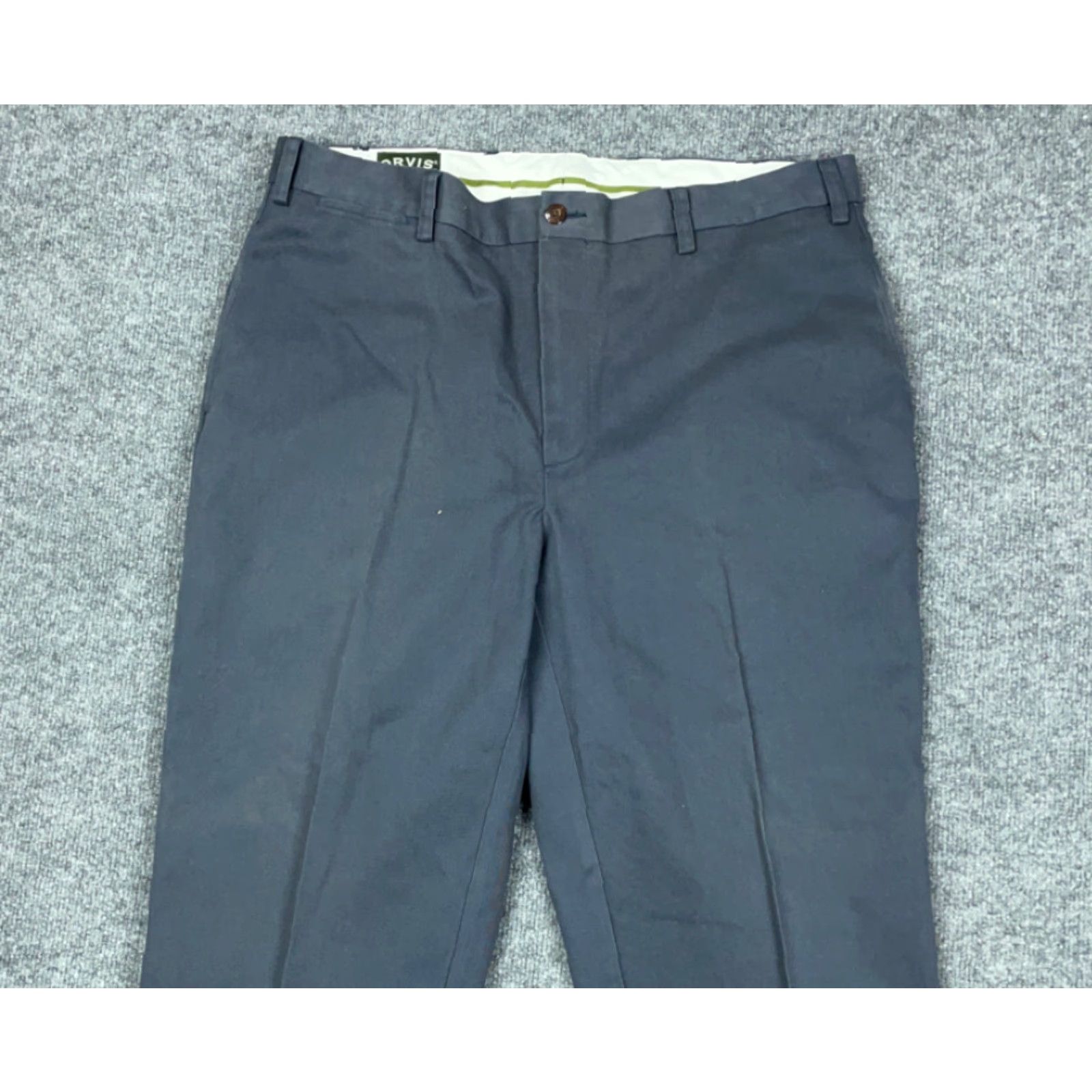 Orvis Orvis Gray Chino Pants Men's 38 Regular Flat Front Straight Leg Casual Workwear 90s Retro Size US 37 - 3 Thumbnail