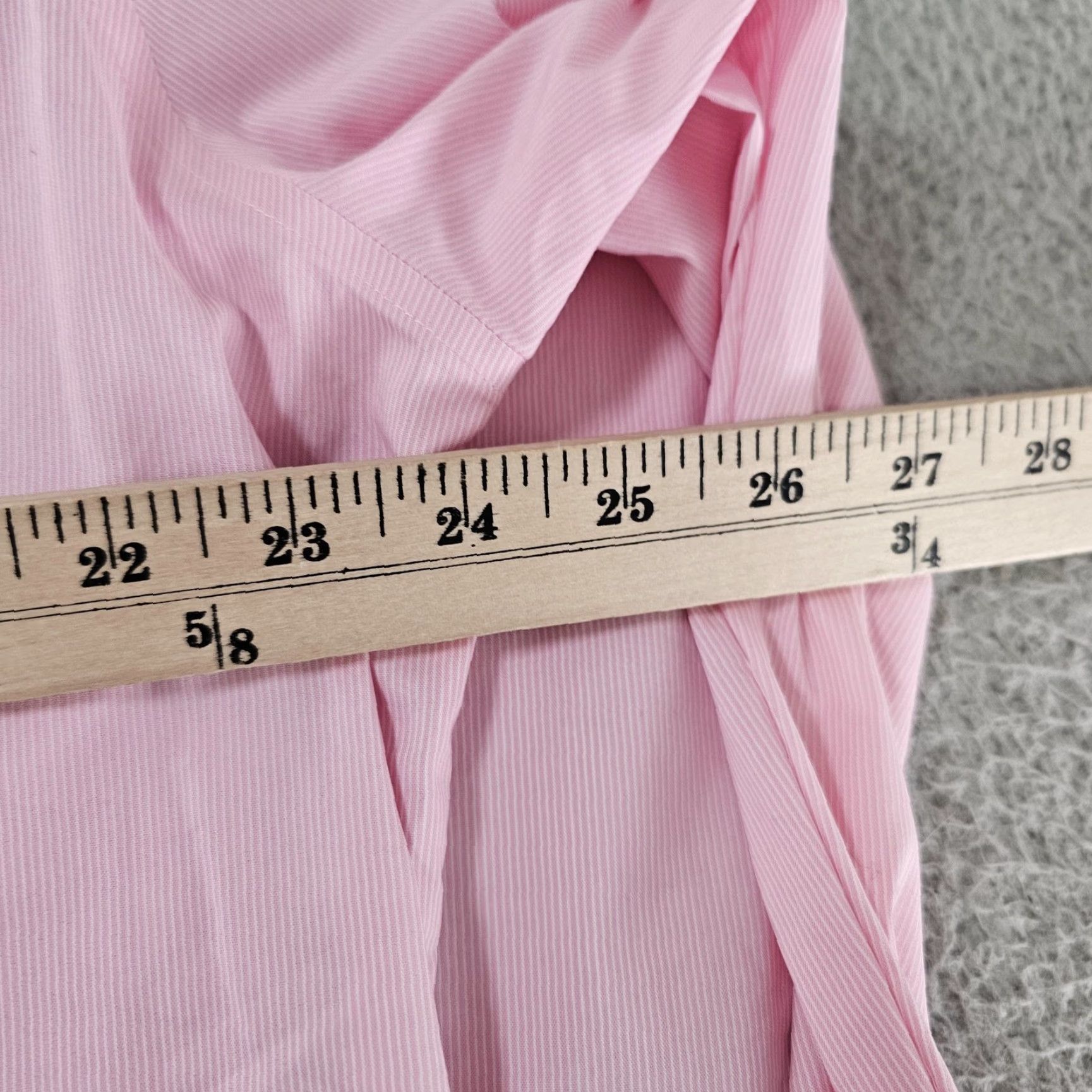 Stafford Stafford Shirt Mens XL 17.5 34/35 Pink Pinstripe 365 Comfort Stretch Fitted Size US XL / EU 56 / 4 - 6 Thumbnail