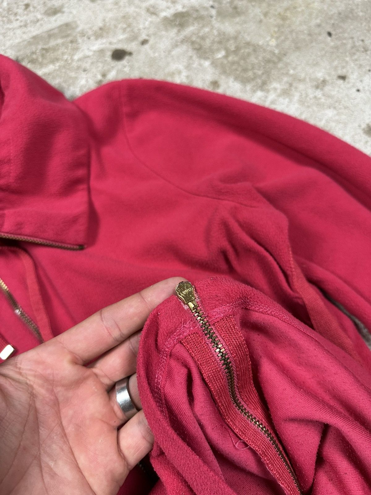 Moncler × Vintage Vintage Y2K Moncler Rare Pink Fleece Full Zip Sweatshirt Size M / US 6-8 / IT 42-44 - 9 Thumbnail