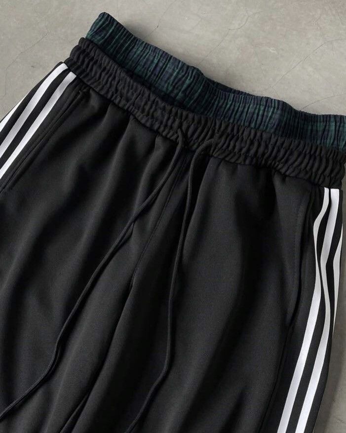 Japanese Brand Wide Leg Track Pants - Double Waistband Plaid Detail Size US 30 / EU 46 - 4 Thumbnail