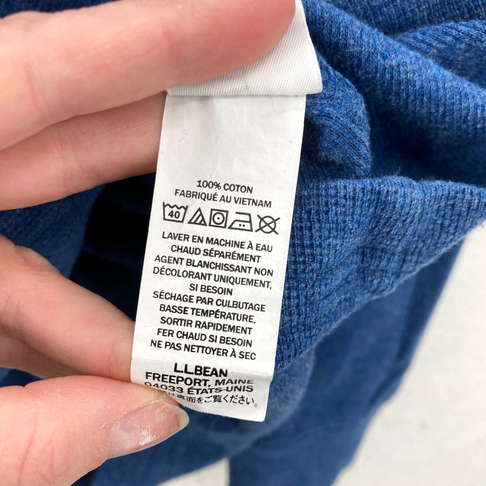 Vintage L.L. Bean Henley T Shirt Mens XL Blue Long Sleeve Thermal Waffle Knit Camp Hike Size US XL / EU 56 / 4 - 7 Thumbnail