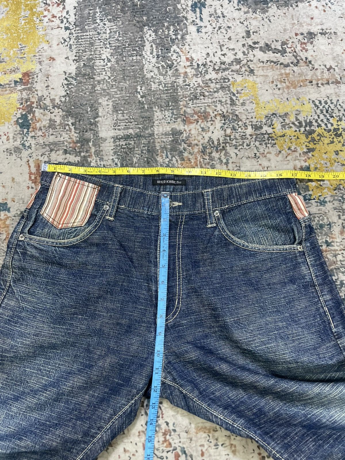 Japanese Brand Vintage Wild Khakis Patchwork Denim Jeans Size US 34 / EU 50 - 8 Thumbnail