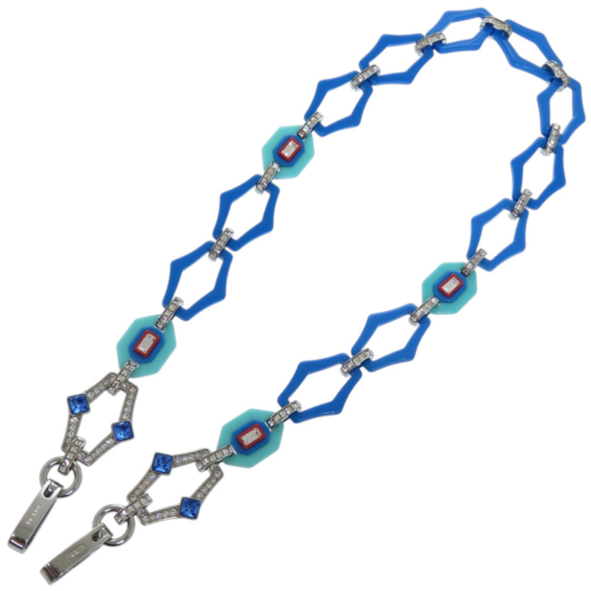 Prada Excellent condition Prada plastic rhinestone blue shoulder strap 0803PRADA Size ONE SIZE - 1 Thumbnail