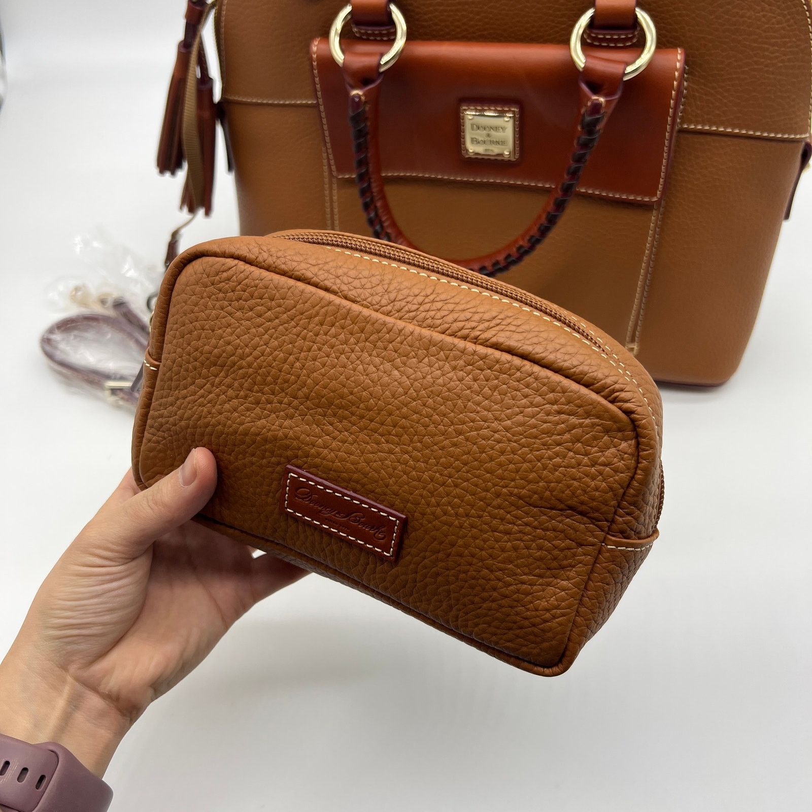 Dooney & Bourke Dooney & Bourke Pebble Leather Aubrey Satchel Satchel Size ONE SIZE - 4 Thumbnail