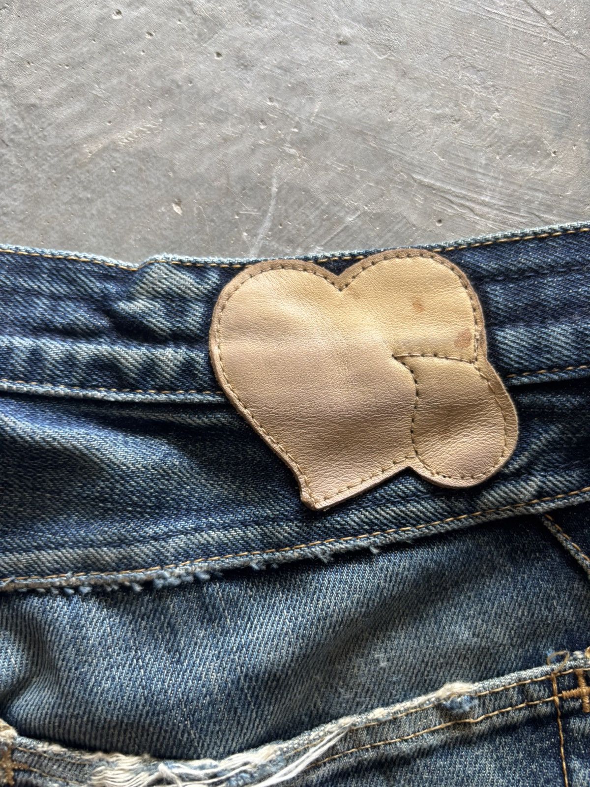Number (N)ine DISTRESSED NUMBER (N)INE BIRDS DOUBLE KNEE CARPENTER DENIM Size US 32 / EU 48 - 19 Thumbnail