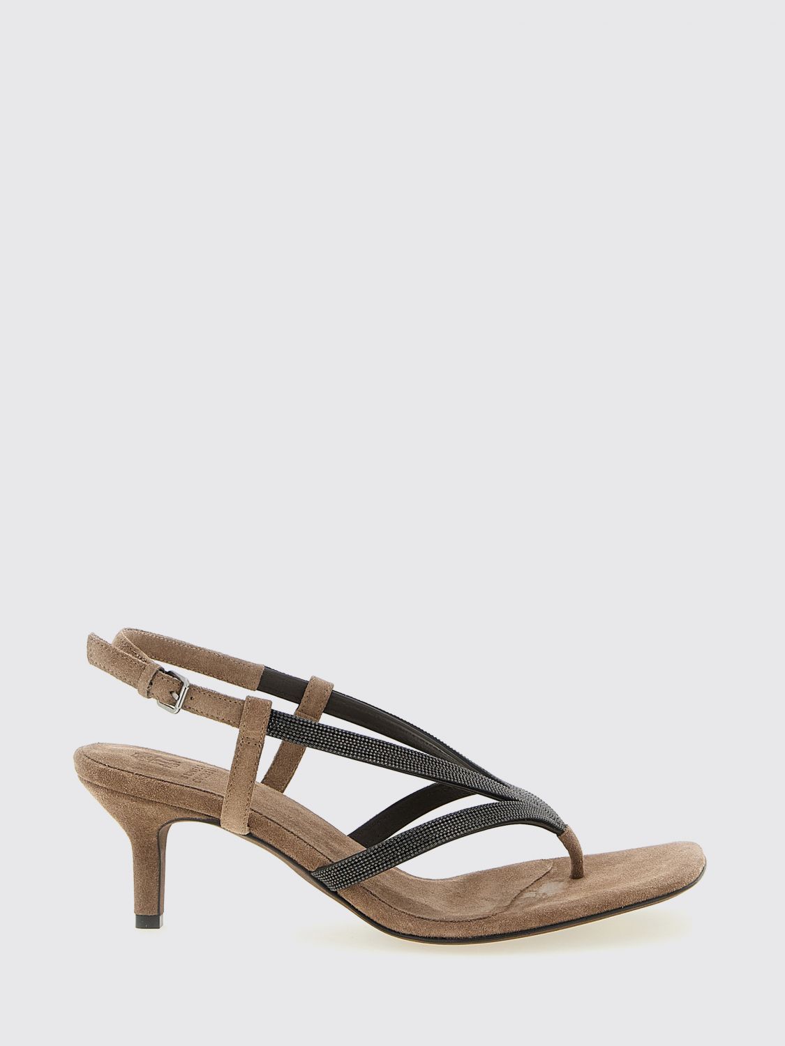 Brunello Cucinelli Brunello Cucinelli Heeled Sandal Woman Beige Size US 7 / IT 37 - 1 Thumbnail
