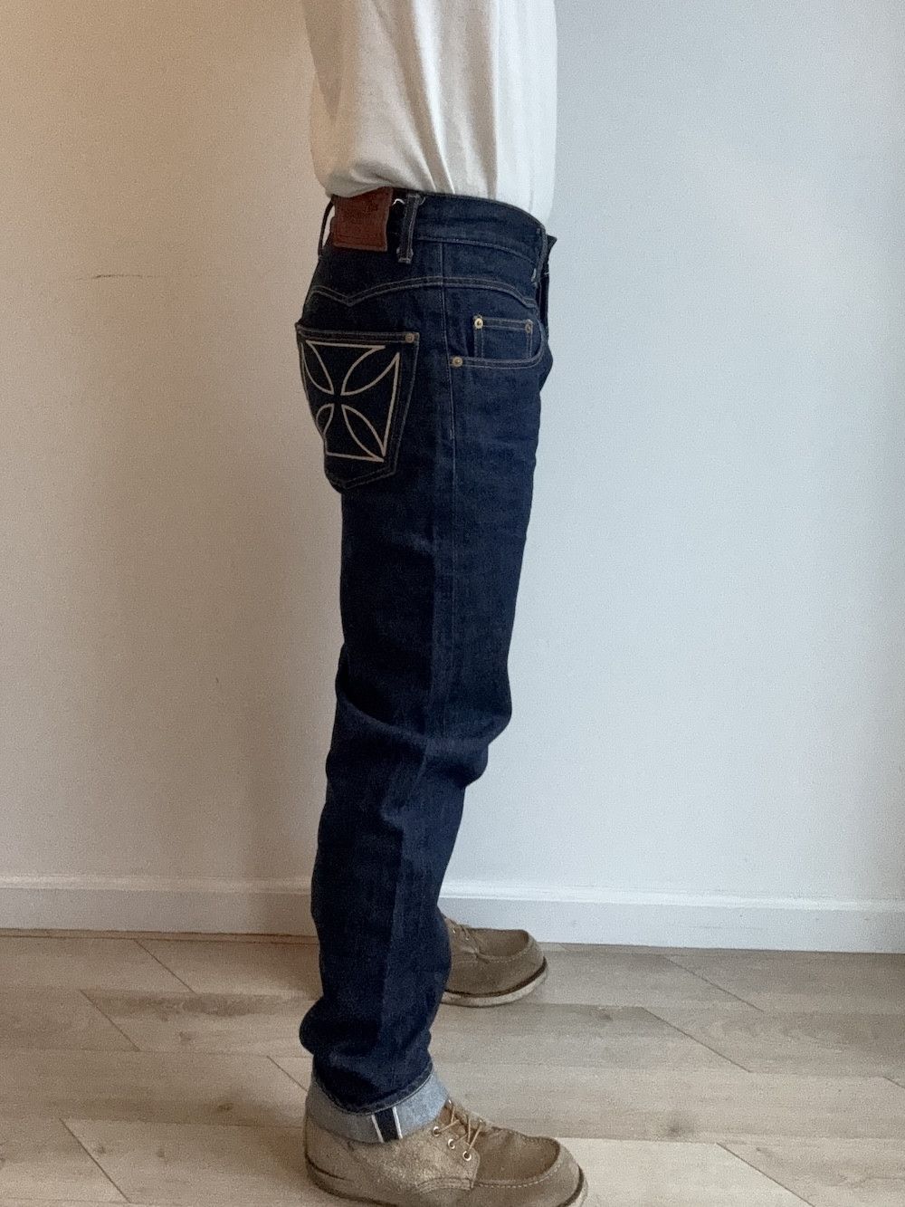 Japanese Brand GANGSTER VILLE “IronCross” W31 x L32 Slim fit Selvedge Denim Size US 31 - 15 Thumbnail