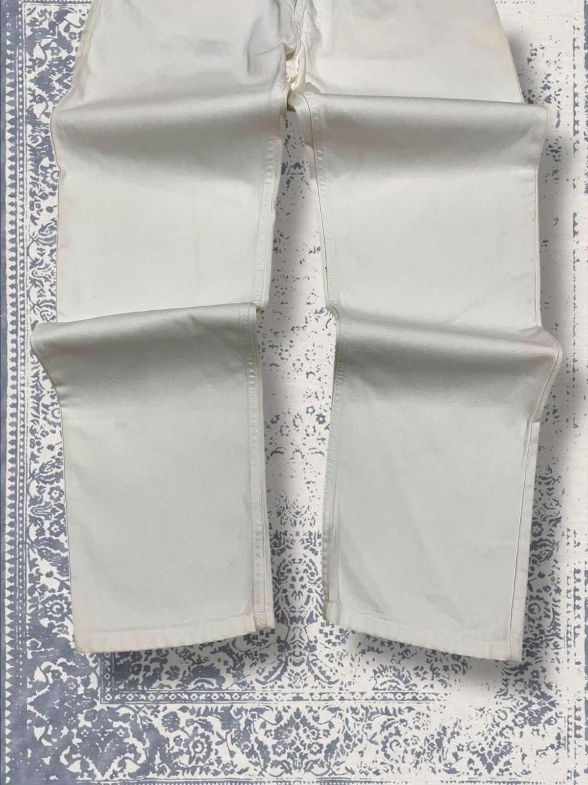 Celine Vintage Og 1990s Designer Celine Paris Baggy White Denim Size US 28 / EU 44 - 3 Thumbnail