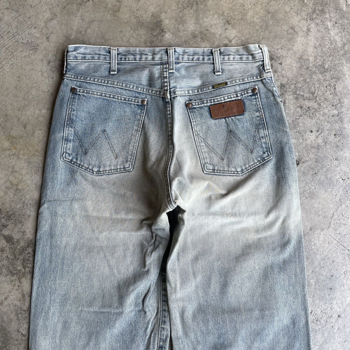 Wrangler 🔥Vintage 80s Wrangler Stoned Washed Ripped Distress Jeans Size US 32 / EU 48 - 5 Thumbnail