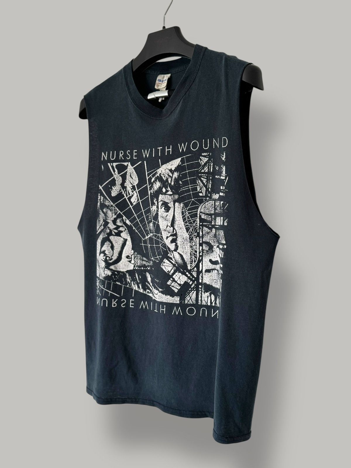Vintage Nurse With Wound Graphic Band Sleeveless Tee