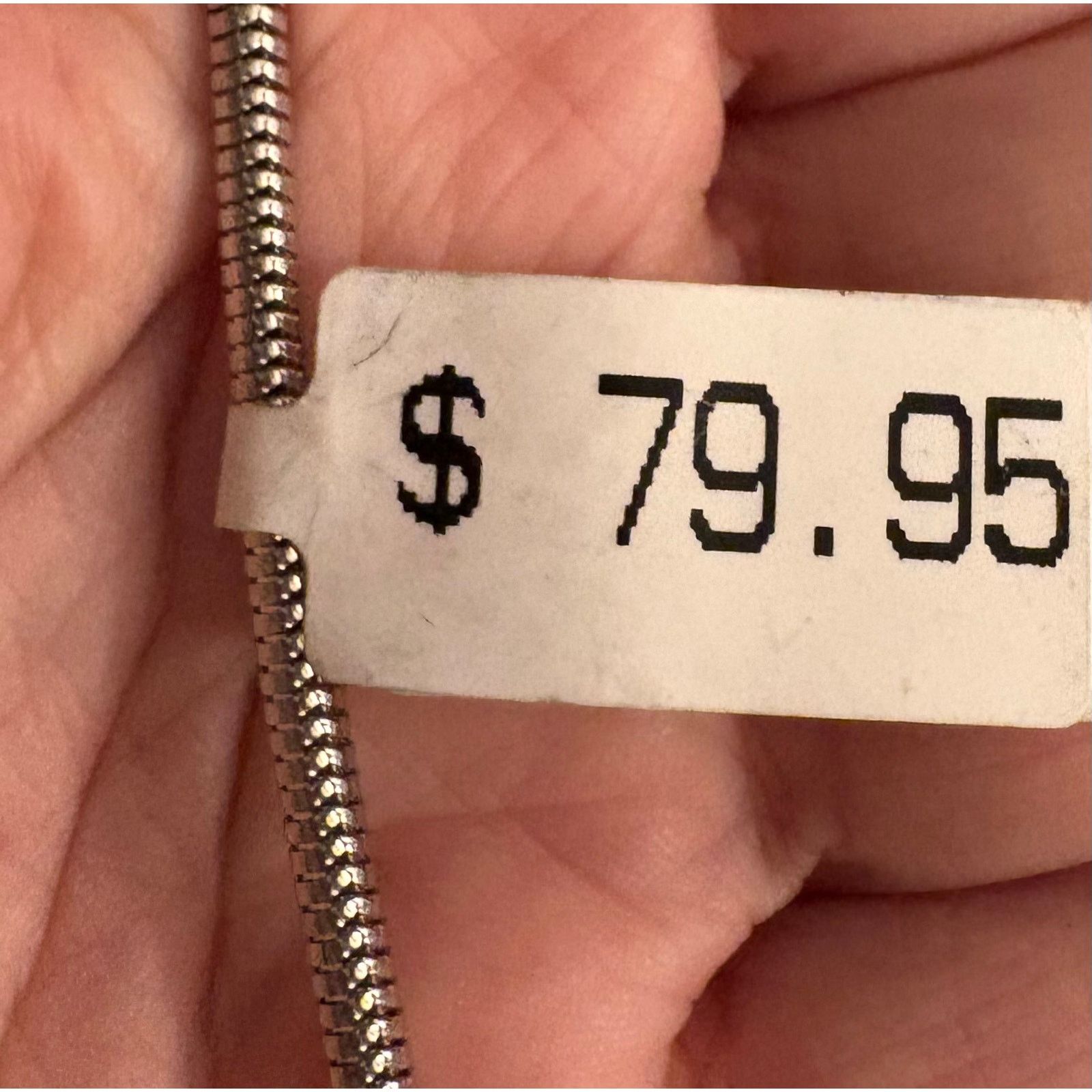 Other Macy’s Silver Tone Double Oval Pendant Snake Chain Necklace Size ONE SIZE - 9 Thumbnail
