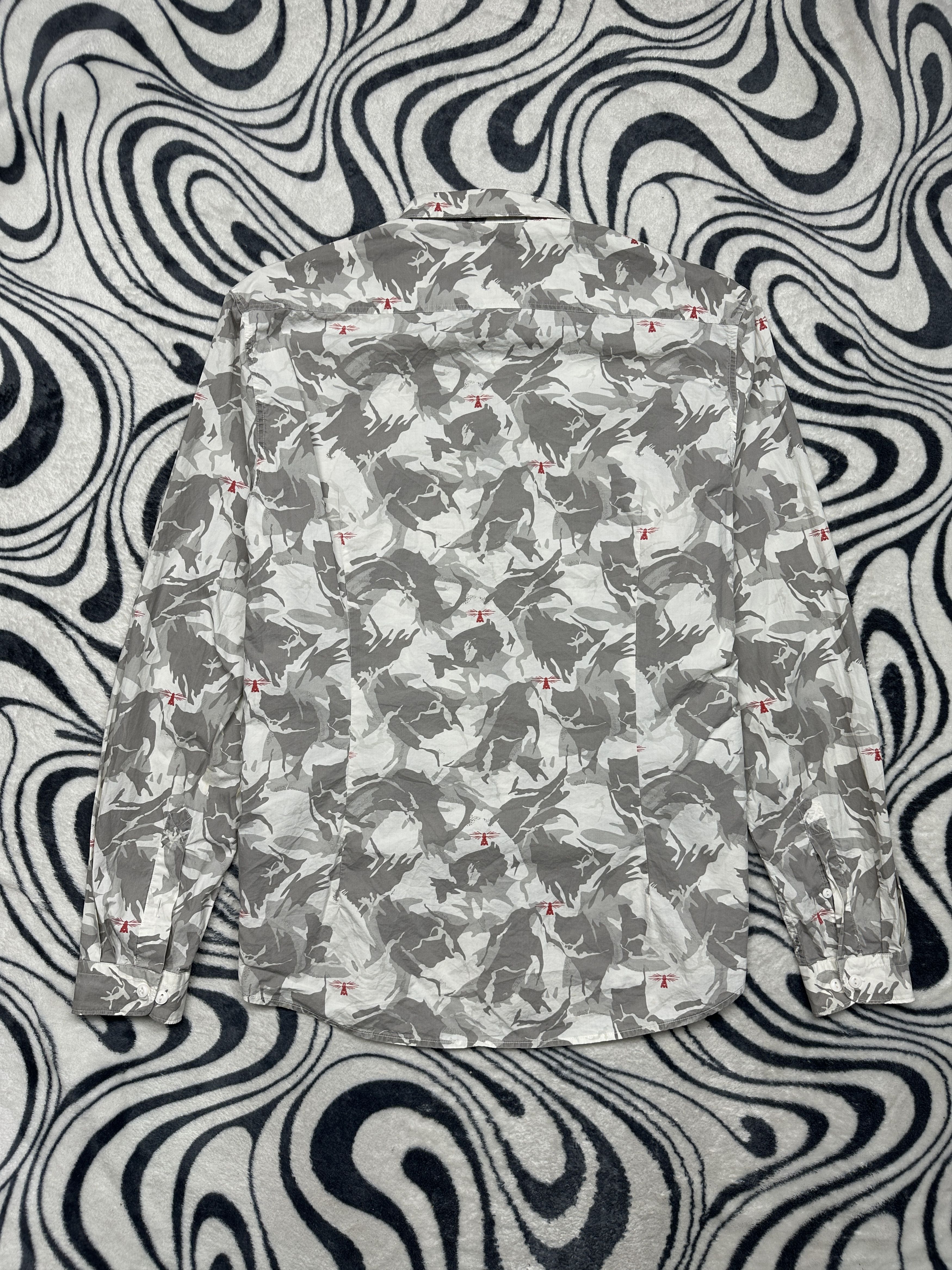 Barbour Barbour International Overdyed Camo Long Sleeve Shirt Size US L / EU 52-54 / 3 - 6 Thumbnail