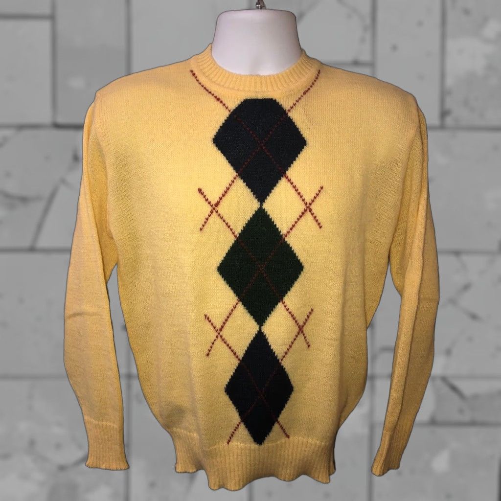 Vintage VINTAGE Bruce Jenner SIM Mens Yellow Crewneck Acrylic/Nylon Soft Sweater Size M Crew Neck Mens M Yellow Sweater Size US M / EU 48-50 / 2 - 1 Thumbnail